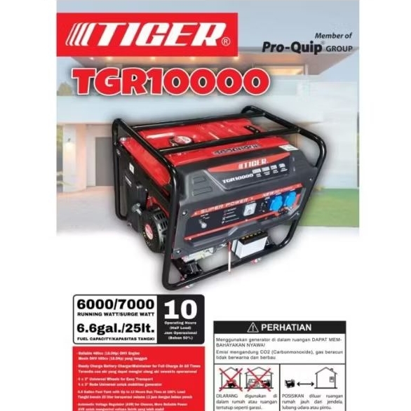 Genset Tiger 6000/7000 watt TGR10000