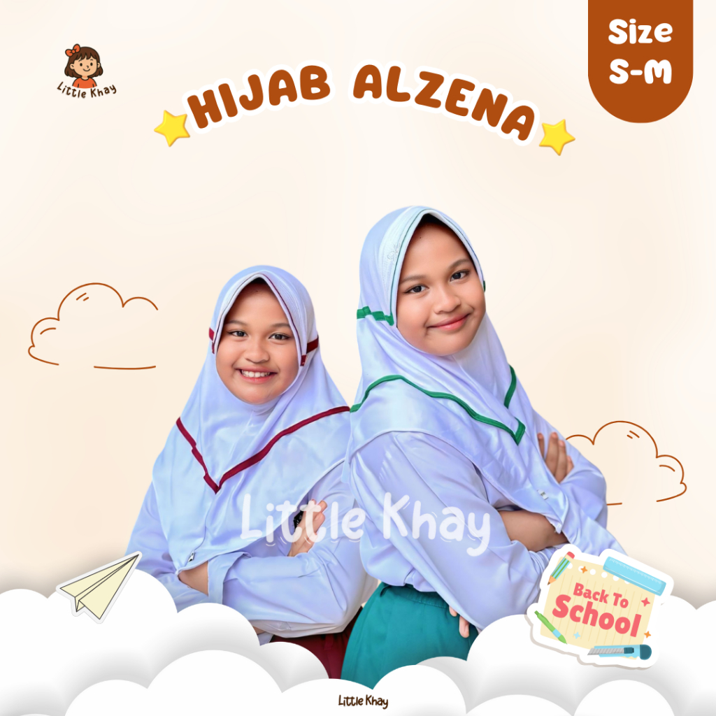 Hijab Jilbab Kerudung Sekolah Anak SD MI ALZENA
