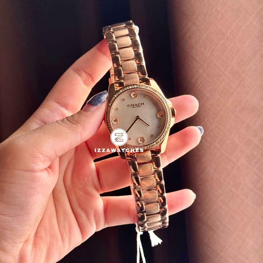 Coach Greyson 14504110 Pink Mother Of Pearl Dial Rose Gold Stainless Steel Strap