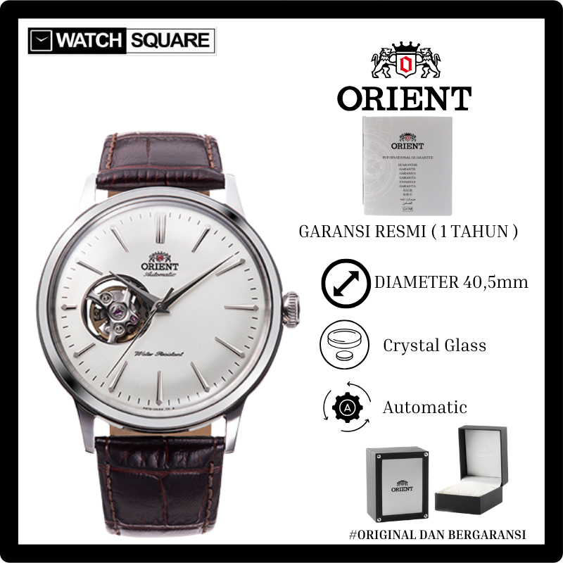 Jam tangan pria ORIENT RA-AG0002S Bambino Open Heart