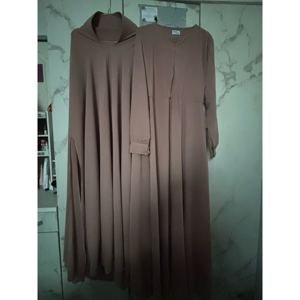 PL SET Gamis by SKD Style (Gamis + FK Ped Antem)