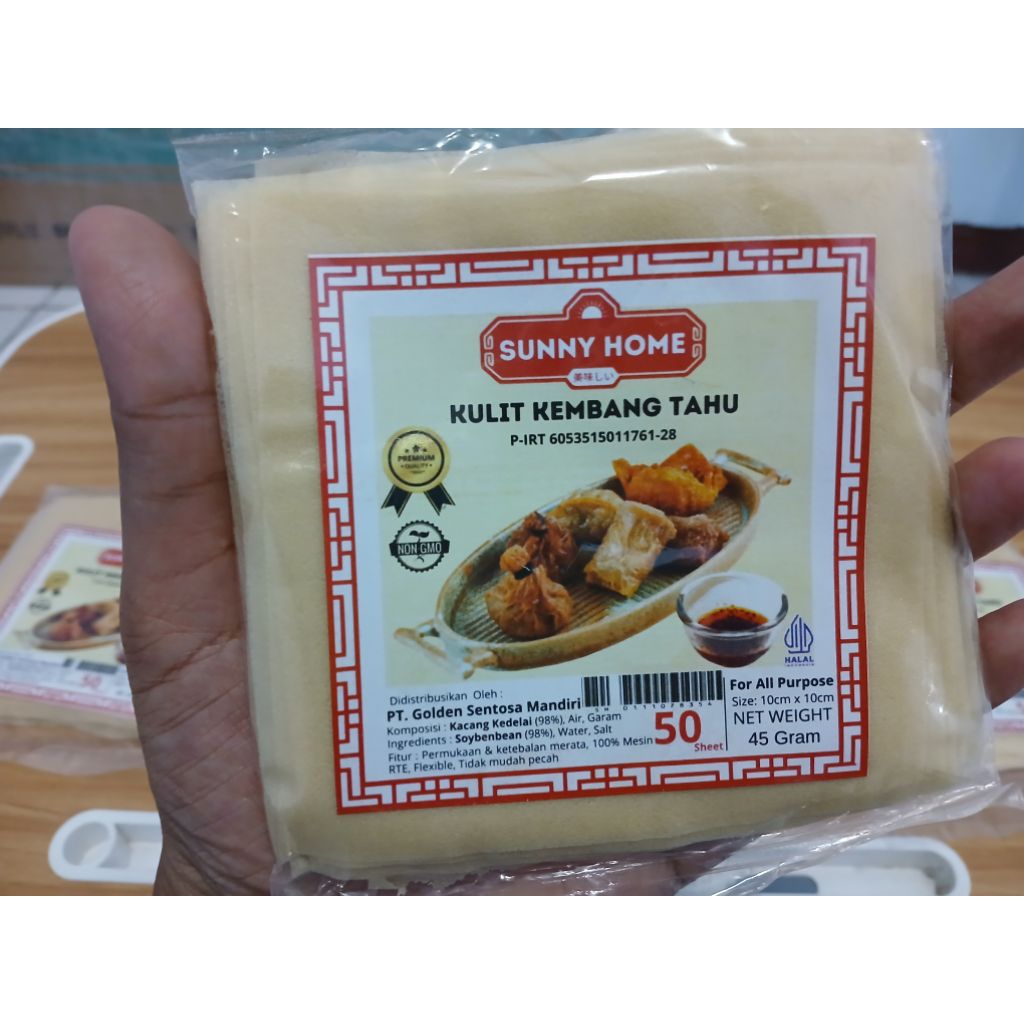 

Kulit Kembang Tahu Potongan Uk 10x10cm isi 50 lembar