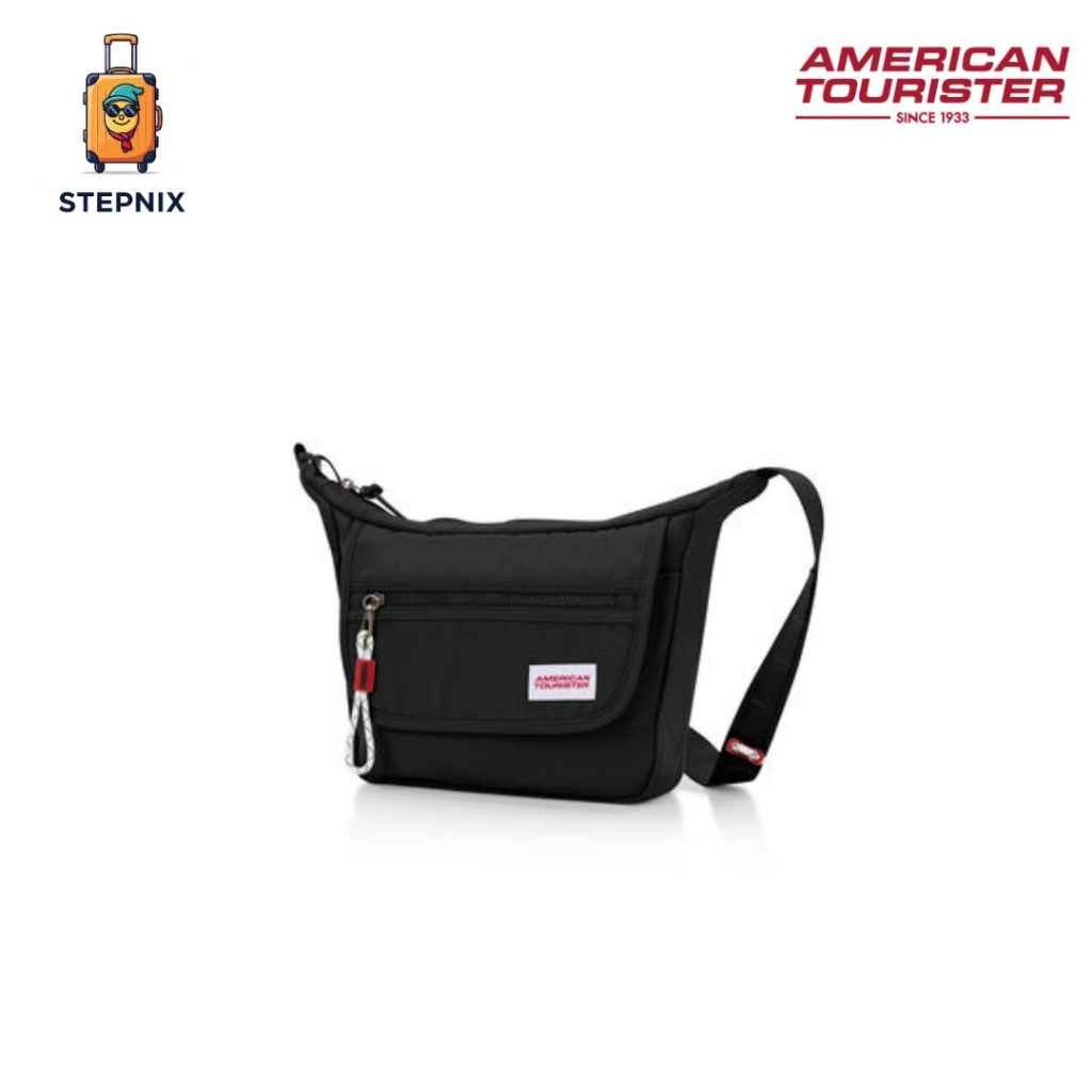 American Tourister Carter Black – Tas Selempang Pria Travel Sling Bag Wanita Original