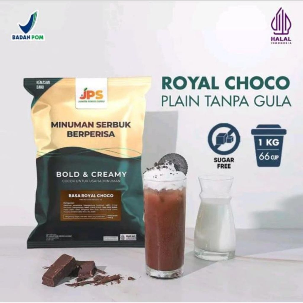 

Power Drink JPS Bubuk Minuman Rasa Royal Choco Plain 1 Kg