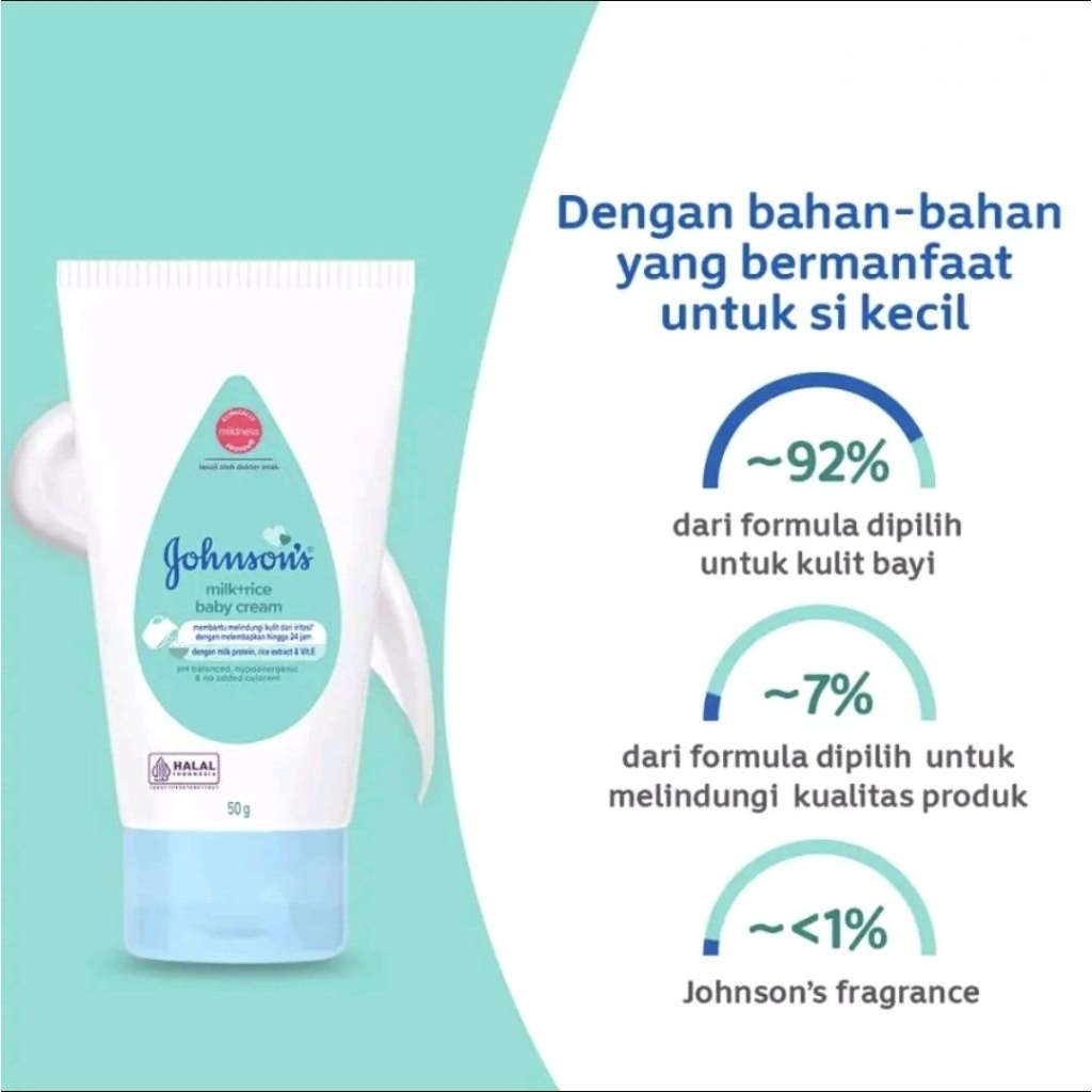 Johnson's baby cream milk & rice 50gr