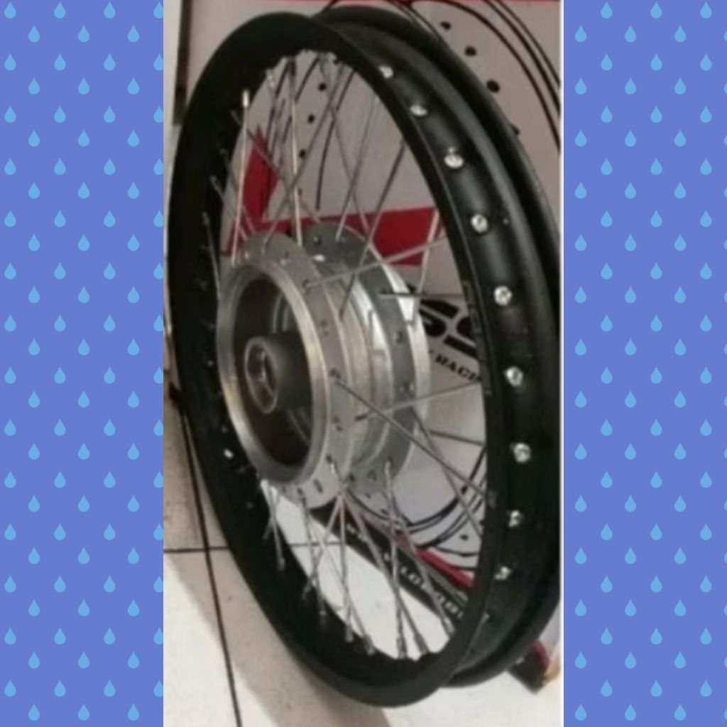 Velg Rossi Belakang Verza / Cb 150 Verza / Velg tromol jari  plus rakitan stell jari jari belakang s