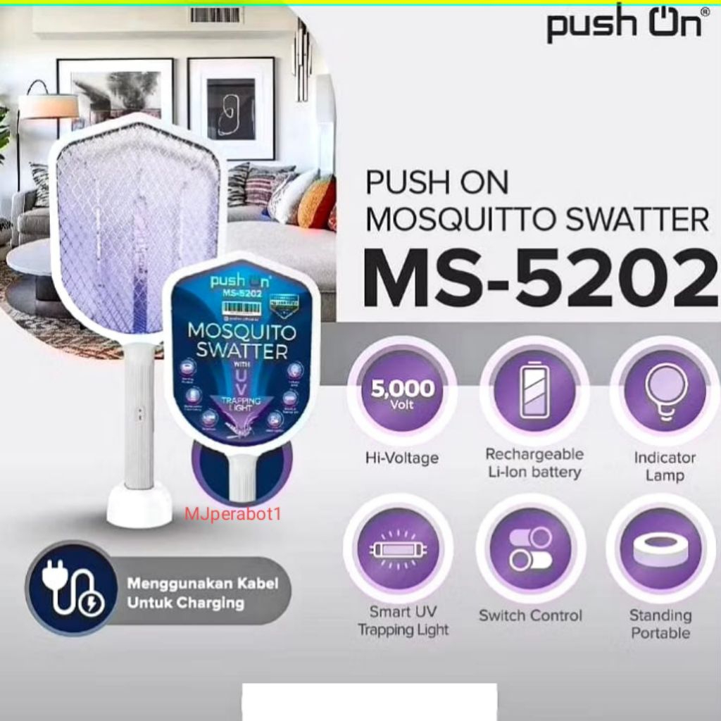 PUSH ON MS-5202 Raket Nyamuk