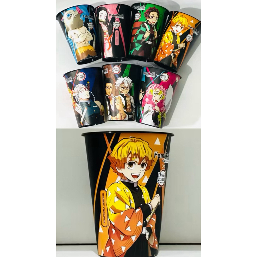 Demon Slayer x Family Mart Cup Lengkap Zenitsu Giyu Mitsuri Muzan