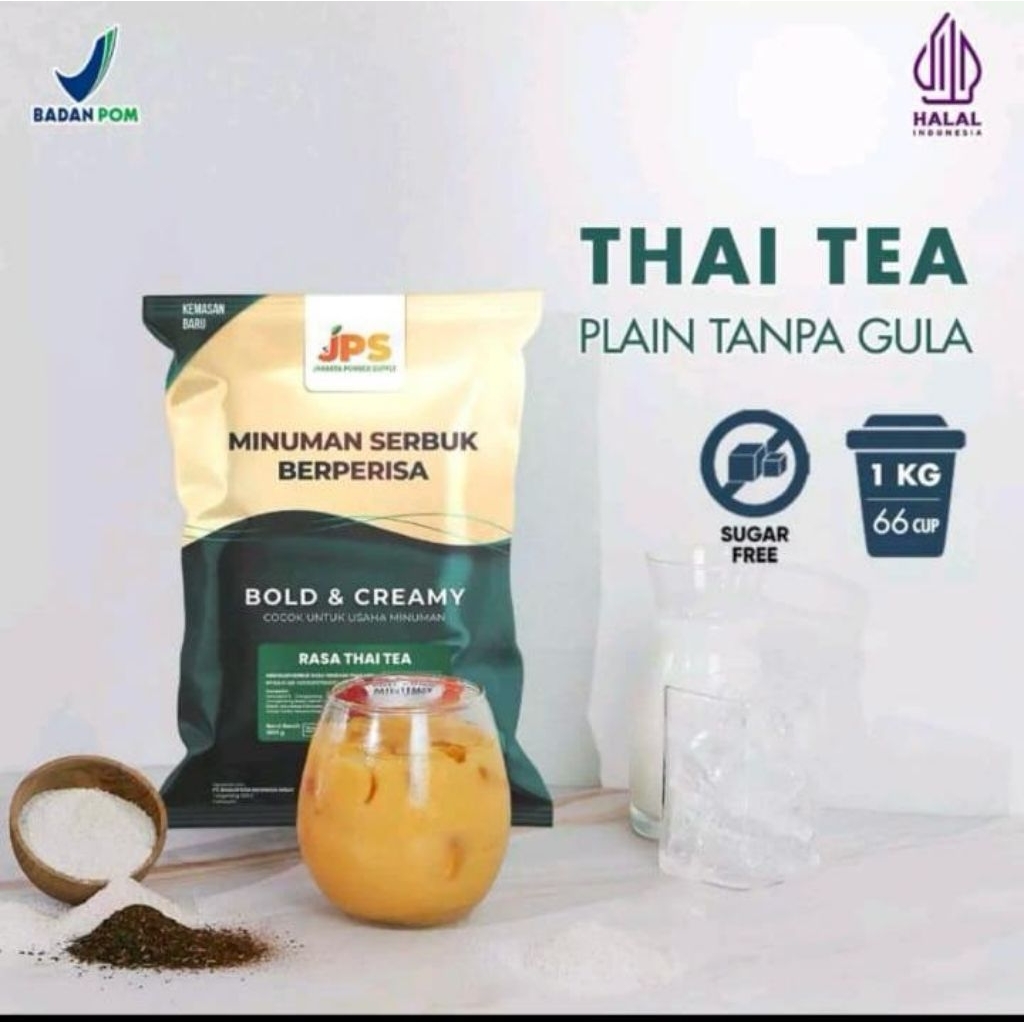 

Power Drink JPS Bubuk Minuman Rasa Thai Tea Plain 1 Kg