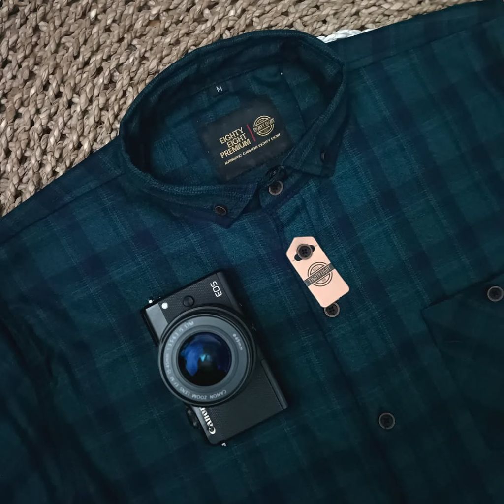 JACK BROWN Flanel Cream White Best Seller / flanel/hem pria/ flanel pria/ kemeja flanel/ eighty eigh