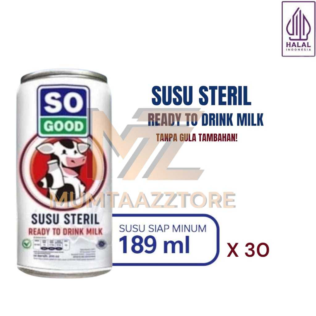 

MTZ | 1 KARTON ISI 30 KALENG | SO GOOD SUSU STERIL 189ML | RNTD