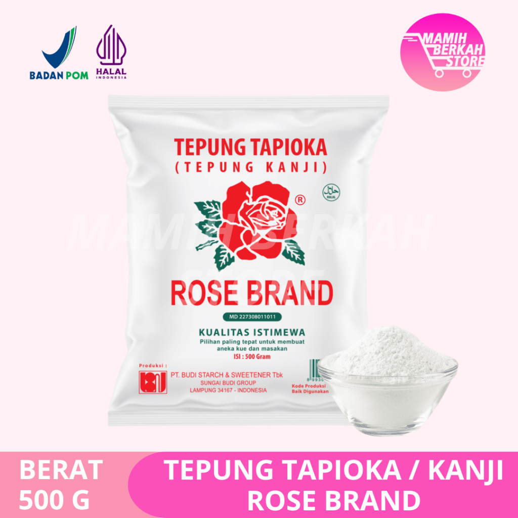 

Tepung Tapioka Kanji Rose Brand 500 Gr / Tepung Tapioka