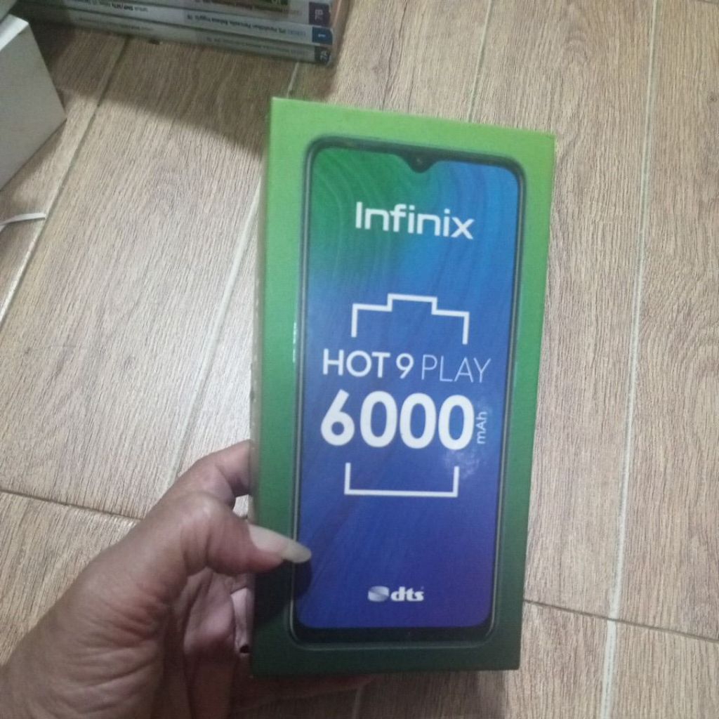 Dus, kotak, handphone Infinix HOT 9 play, kondisi baik, bekas, original
