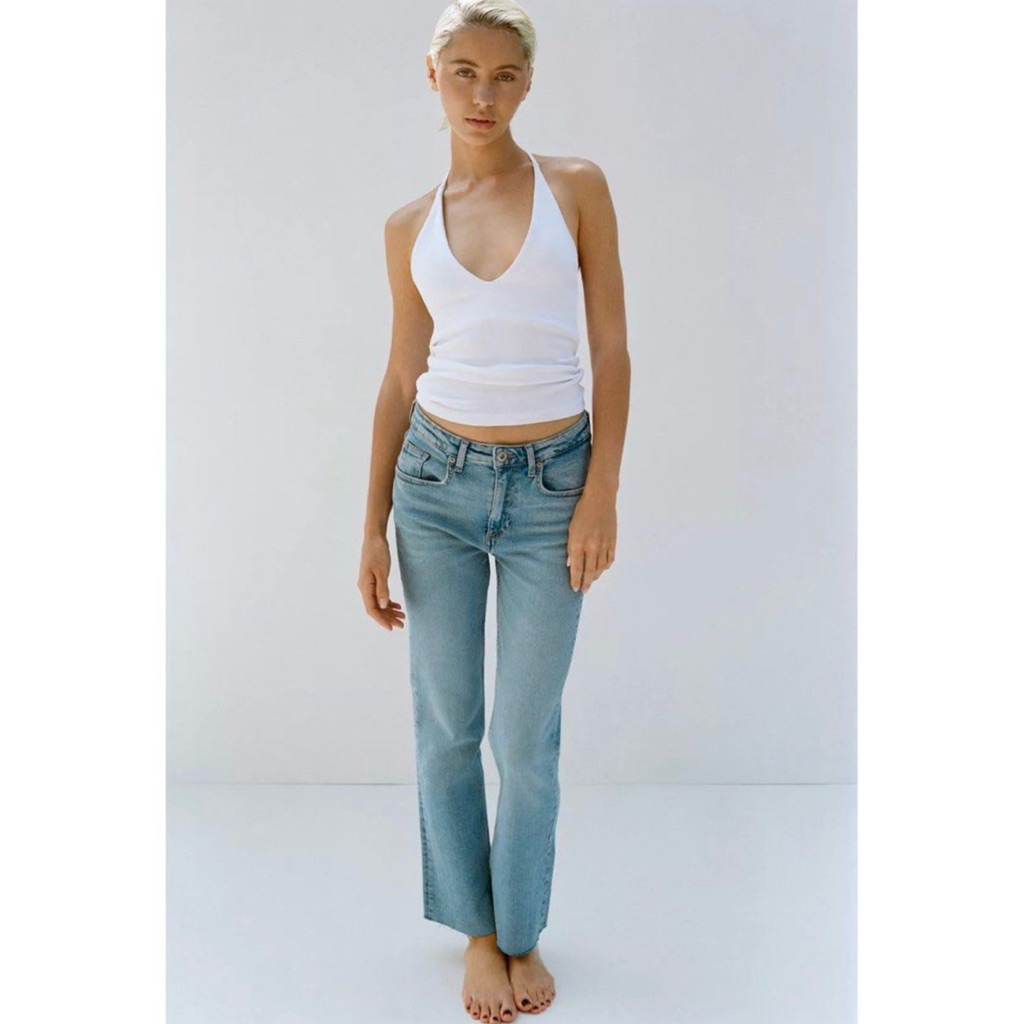 Zara Cropped Flare Jeans