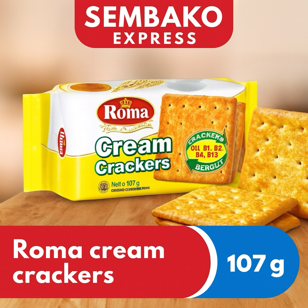 

Roma Cream Crackers 107g – Biskuit Renyah Bergizi