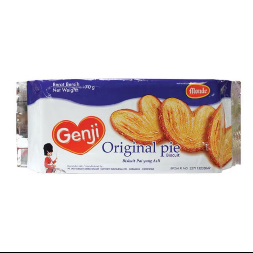

Monde Genji Pie Biskuit Pai Original 70g – Renyah Manis dan Lezat