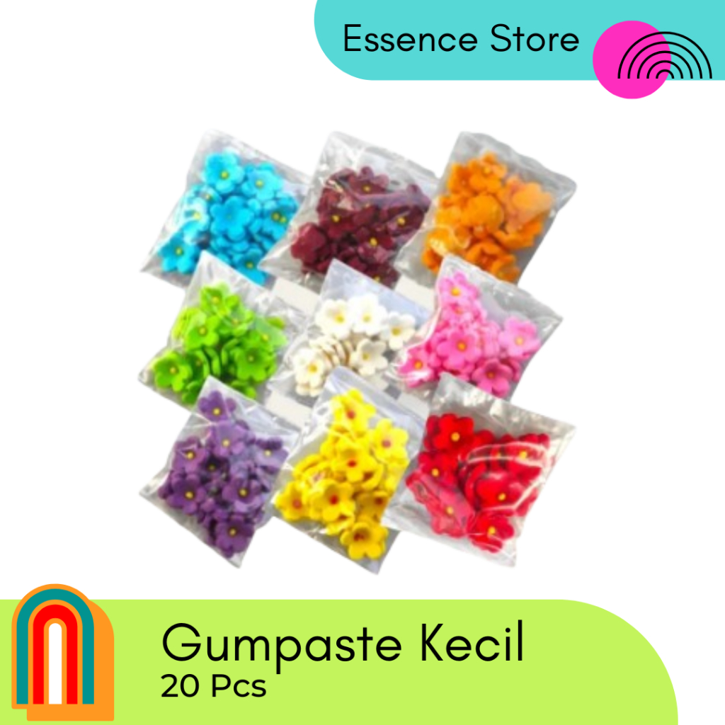 Gumpaste Bunga mini isi 20pcs | Bisa dimakan - Bahan Dekorasi Kue