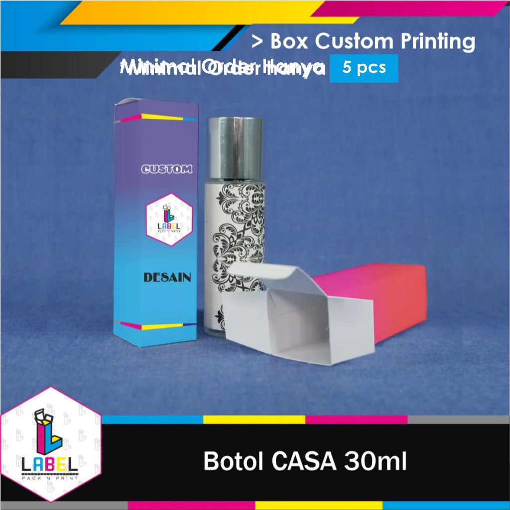 

Dus / Box Botol Parfum Casa 30ml Custom Desin 3,3x3,3x12,5 - Full Print
