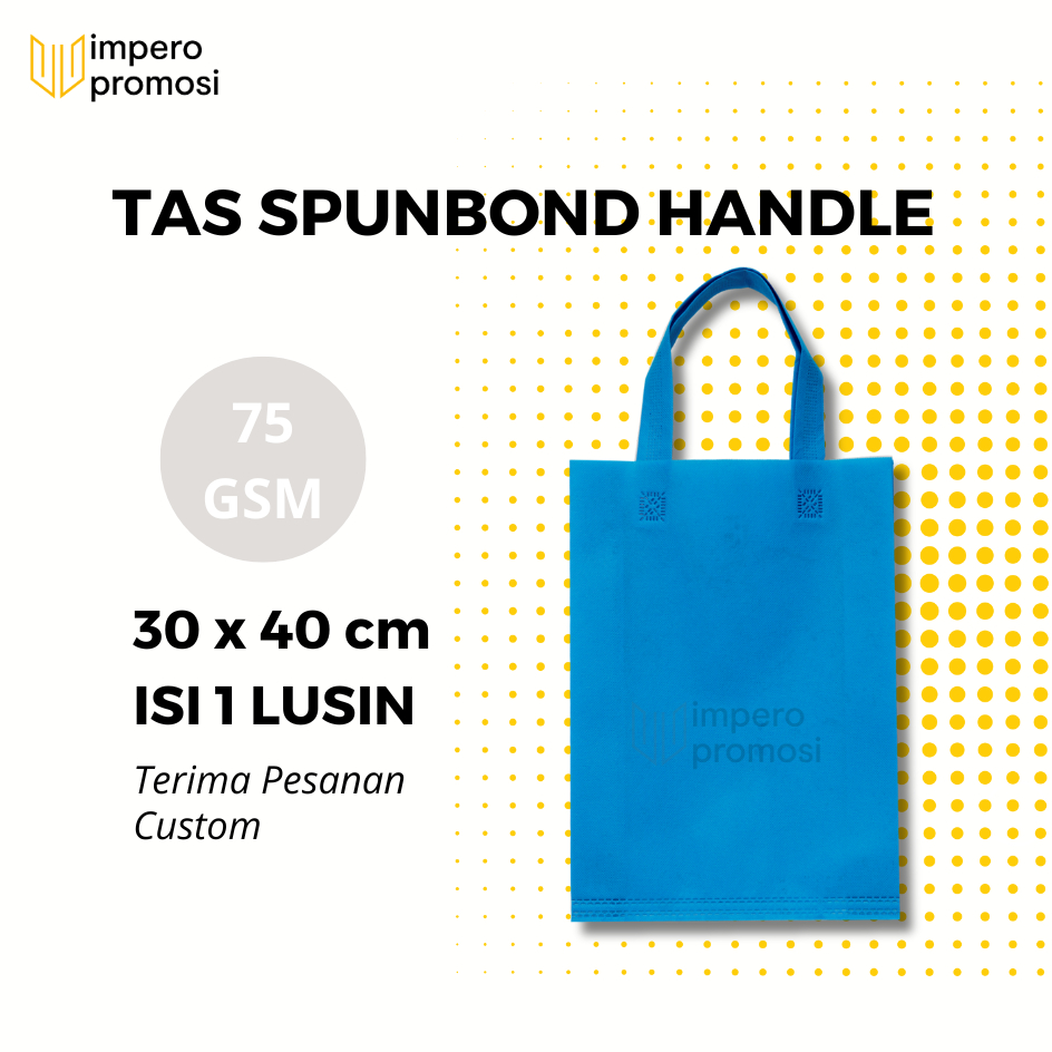 

Impero - GOODIE BAG SPUNBOND HANDLE 30x40 / Harga Lusinan / Kantong Belanja Murah (Biru Pocari)