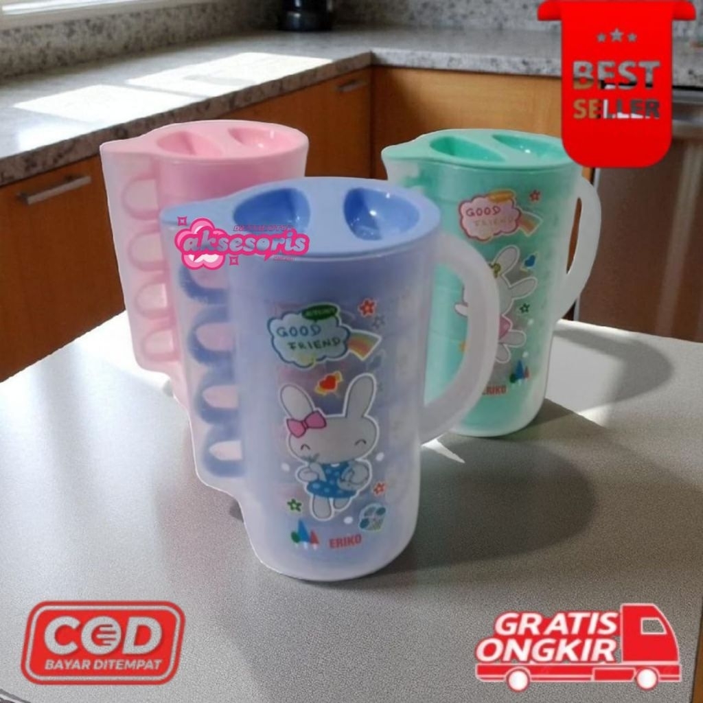 [DAM] water jug saigon + gelas plastik kapasitas 950ml