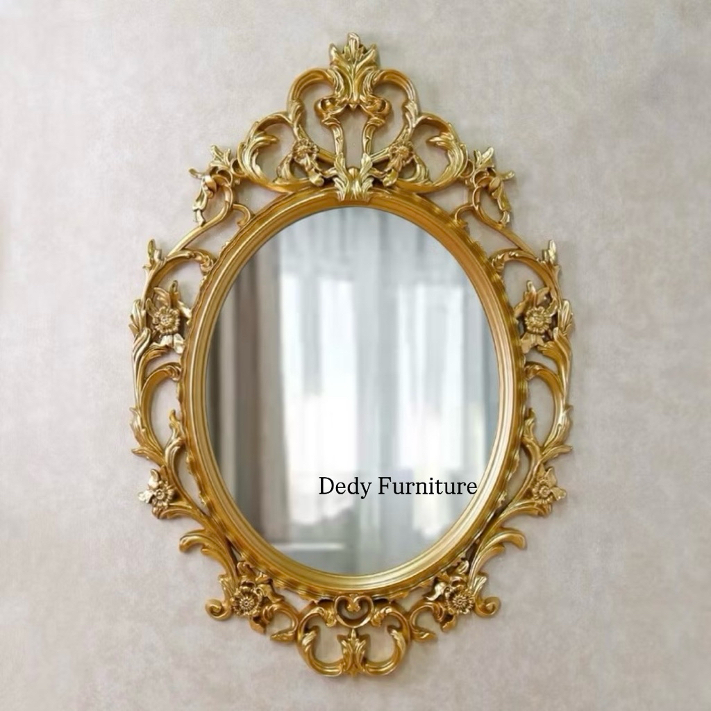 Cermin dinding standing mirror wall mirror vintage mirror aesthetic mirror antik cermin klasik cermi