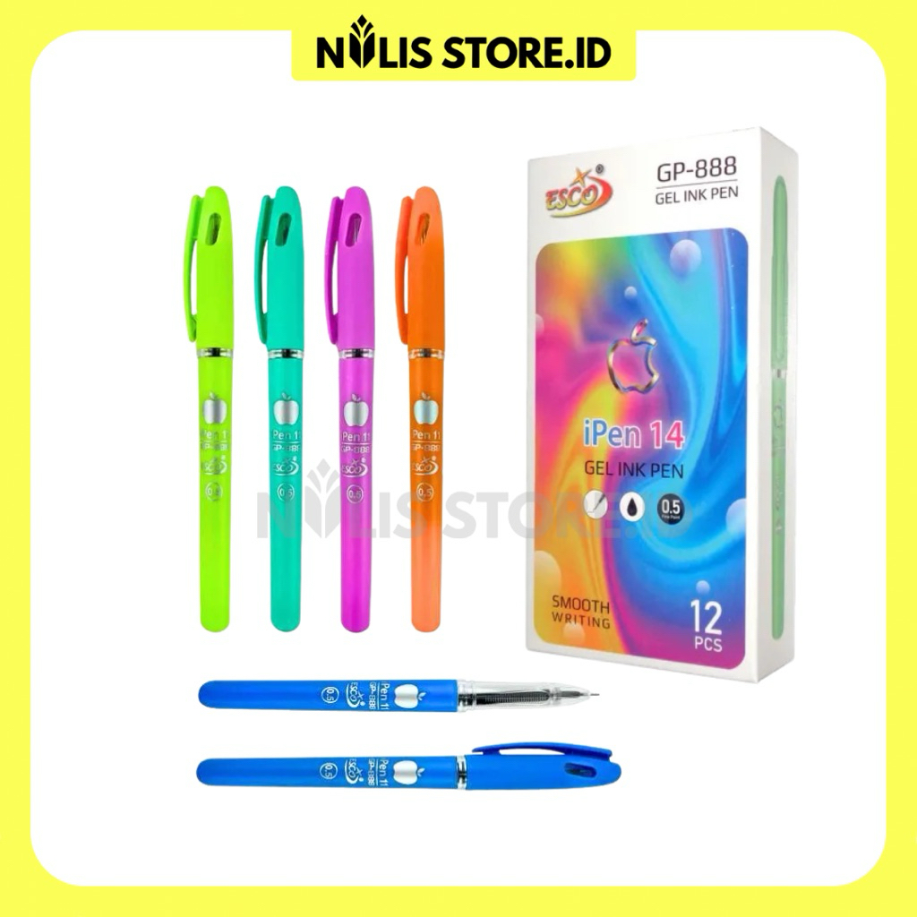 

NulisStore | Pulpen ipen Esco GP888-1 pack isi 12 (hitam)
