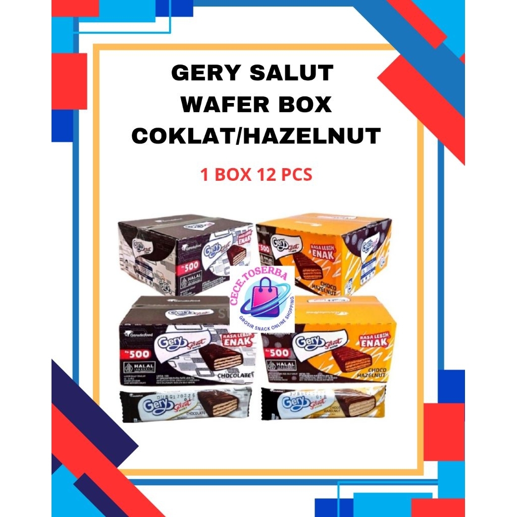 Gery Salut Wafer Renceng Coklat isi 24 pcs #kemasan baru