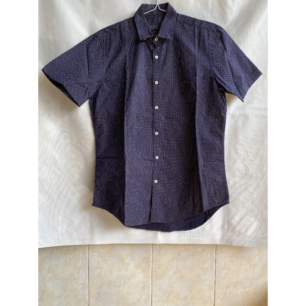 [100% Preloved Ori] Kemeja Motif Zara Man Lengan Pendek / Baju Kemeja Kaos T-Shirt Fashion Zara Pria