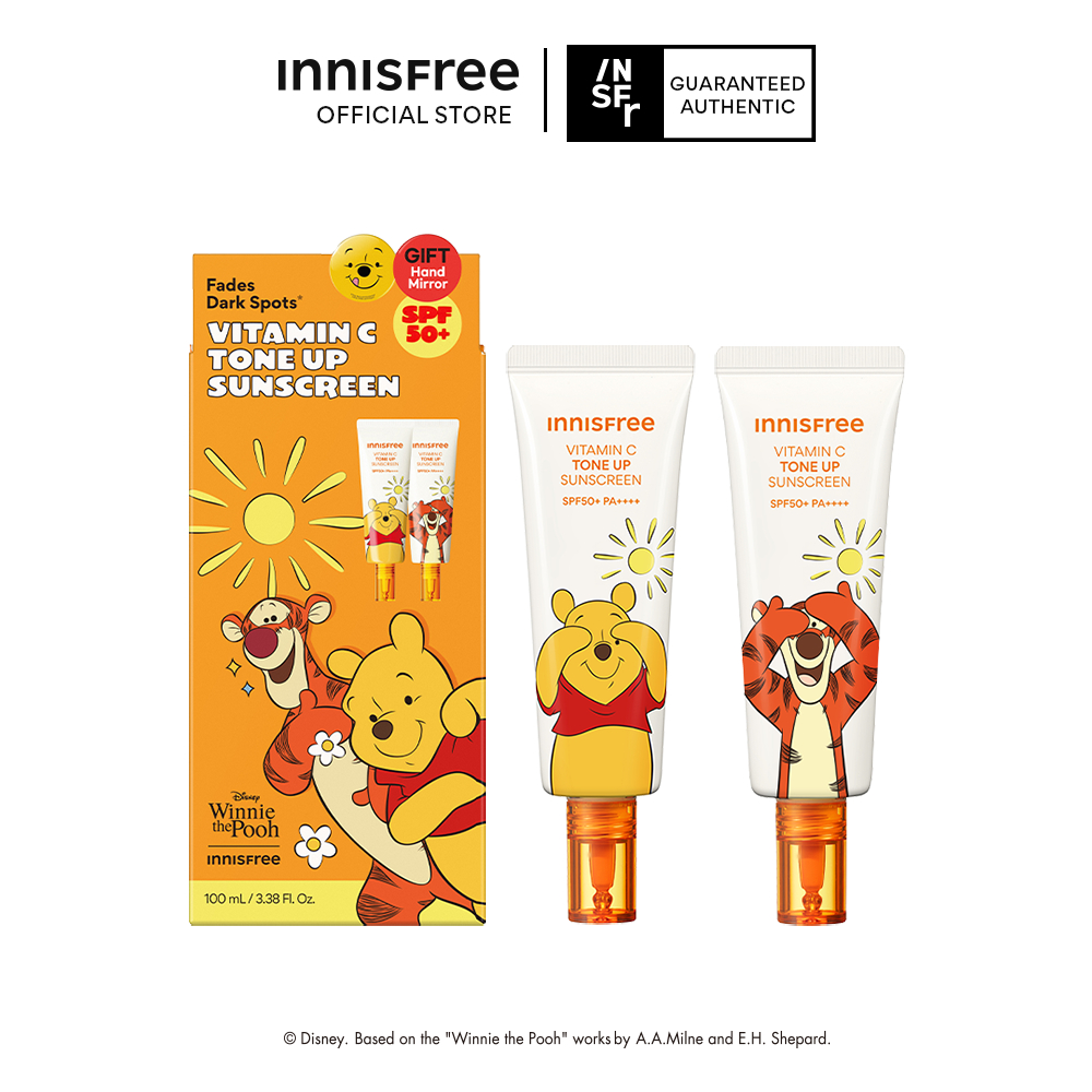 [Limited Edition] [50ml + 50ml Free Hand Mirror] Innisfree Special Edition Pooh - Vitamin C Tone Up 