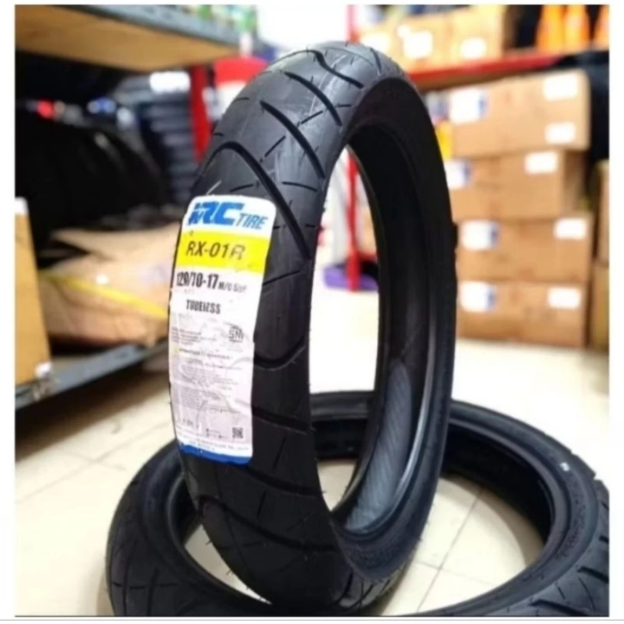 IRC BAN LUAR MOTOR TUBLES RX01R 120/70-17 RING 17 PEMBUATAN THN TERBARU
