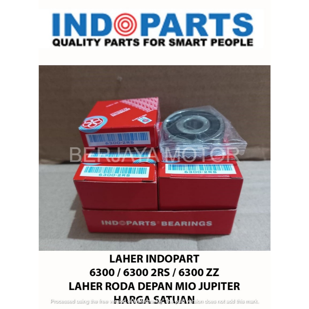 PAKET 10 PCS LAHER BEARING 6300 1RS 2RS ZZ RODA DEPAN MIO JUPITER INDOPART