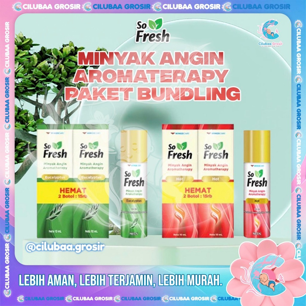 [2 PCS] SO FRESH Minyak Angin Aromatherapy 10mL || Minyak Angin Isi 2 Pcs