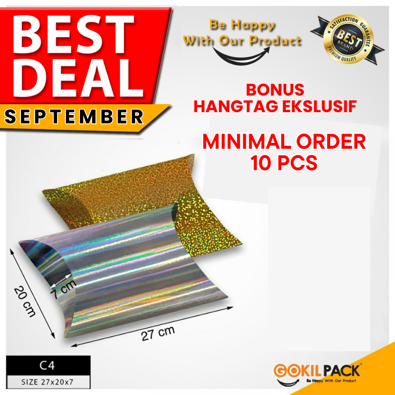 

Pillow Box | Kotak Pillow | Kotak Hadiah | Kotak Souvenir | Murah 27x20x7 I C4