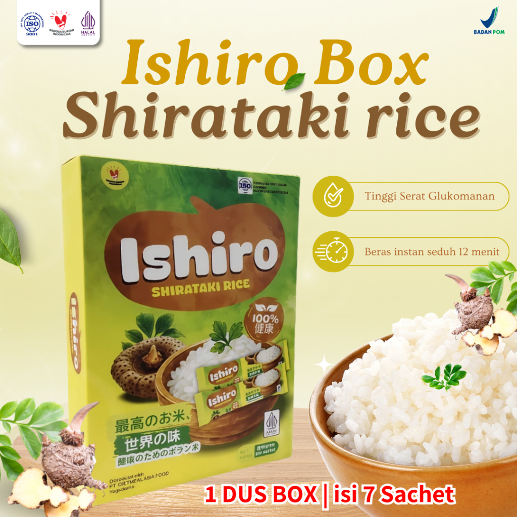 

Ishiro Beras Porang Seduh Kemasan Dus Isi 7 Sachet