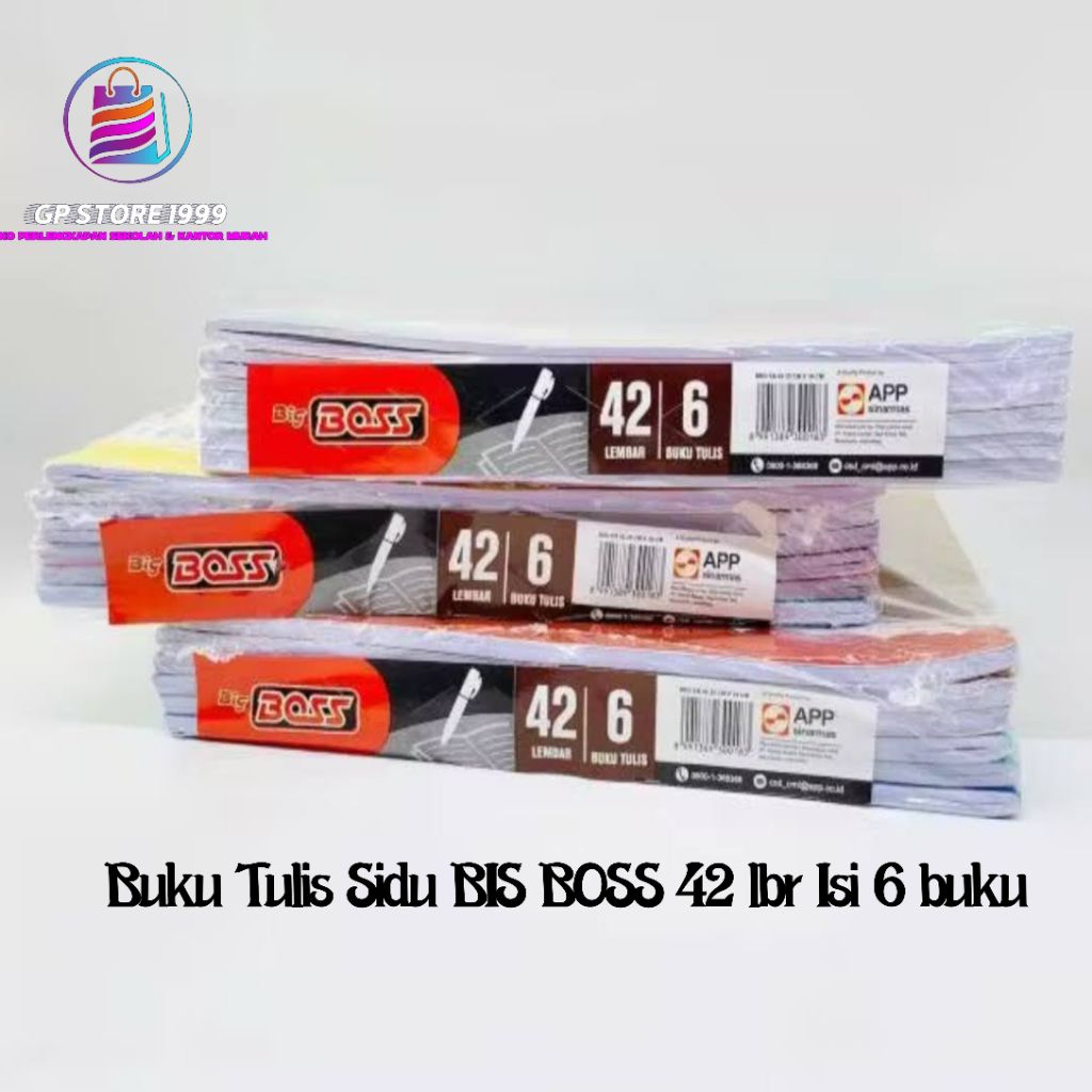 

(1 PAK) Buku Tulis BIG BOSS SINAR DUNIA / SIDU 42 Lembar Isi 6 Buku