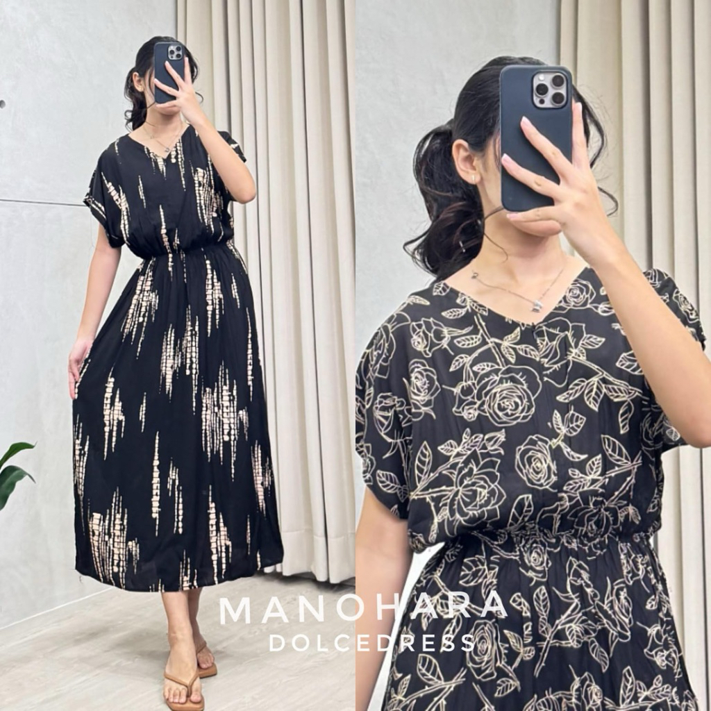FLASH SALE DASTER MANOHARA Midi Dress Tanpa Lengan Bahan Rayon By Dolcedress