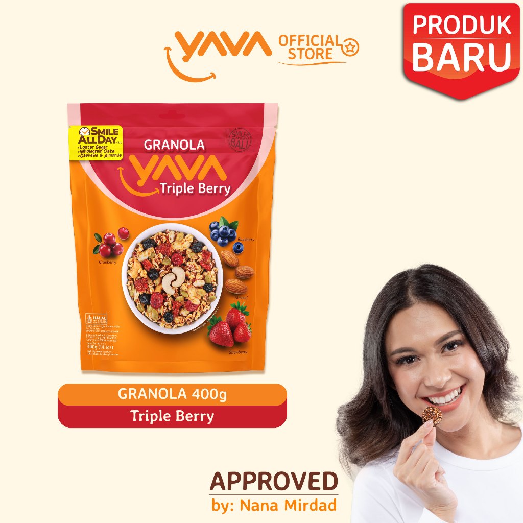 

YAVA Granola Triple Berry 400g