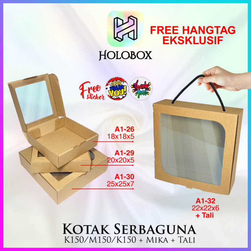 

Box Hampers / Box Kado / Gift Box / Kotak Hadiah / Box Packing / Kotak Packaging Baju / Dus Souvenir / A1-26