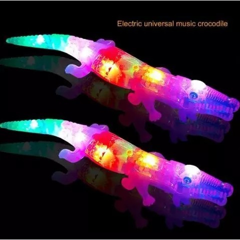 Mainan Buaya LED Bisa Bergerak Mainan Edukasi | Robot Binatang Hewan buaya Berjalan