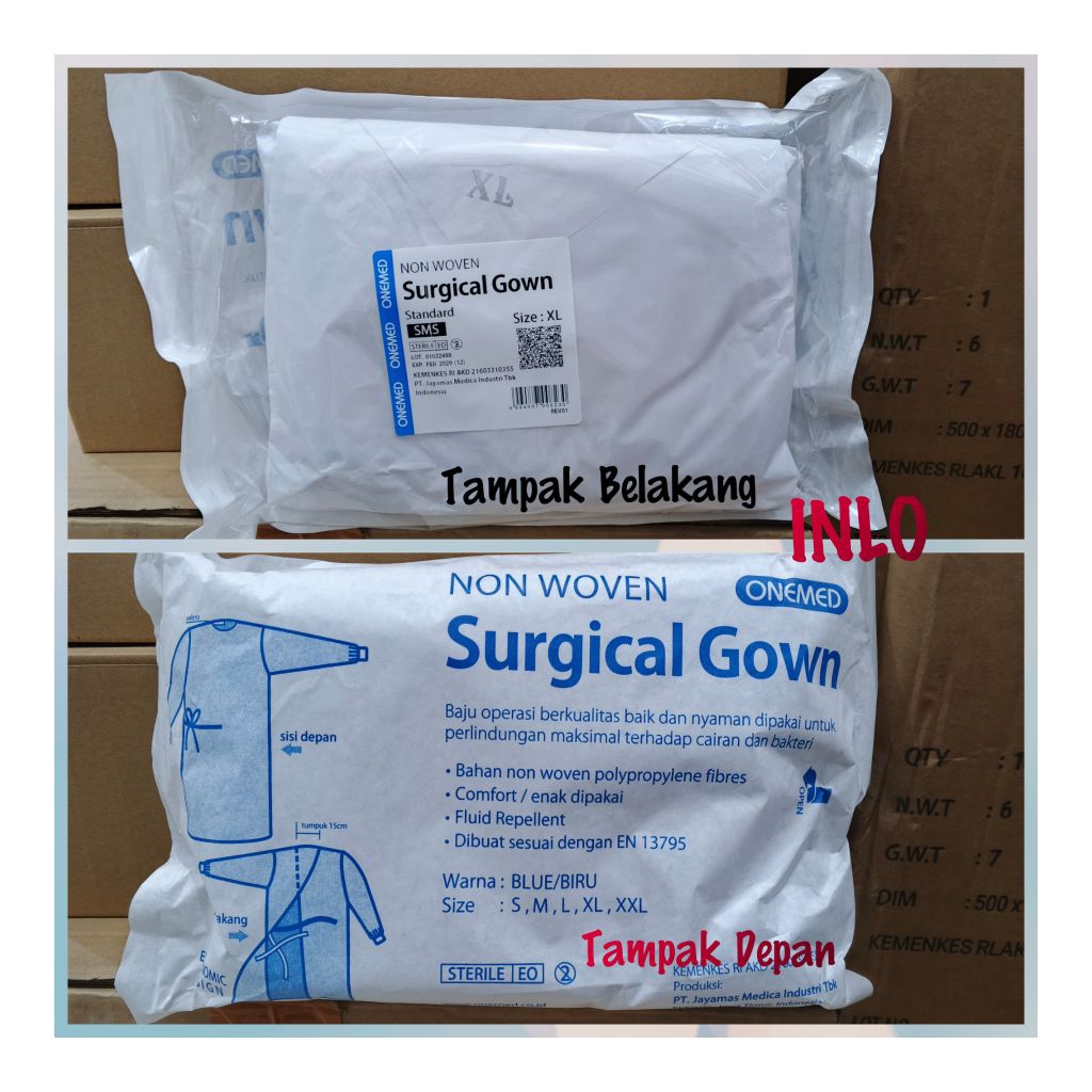 Surgical Gown Onemed/Gown Bedah Onemed Disposible