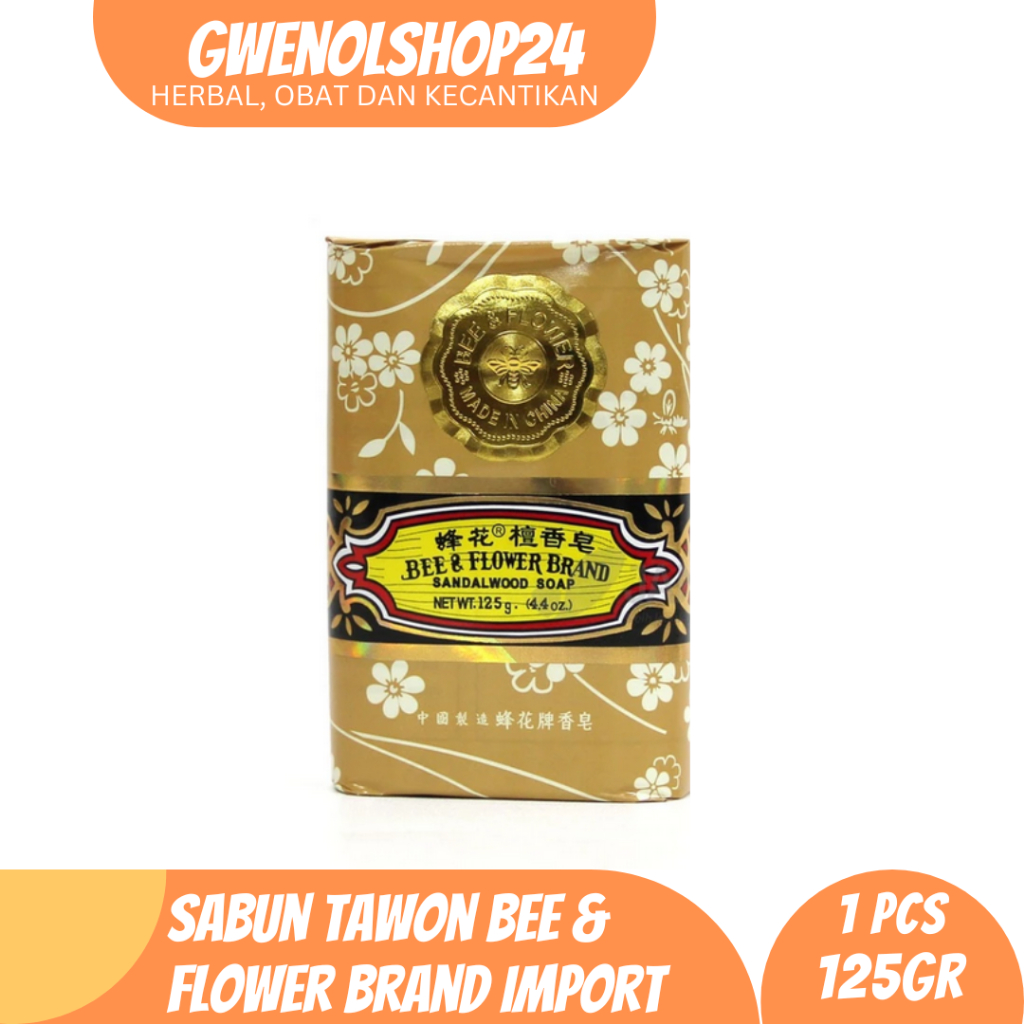 Sabun Batang Tawon Bee & Flower Brand Import 125 gr | Sabun Tawon Cendana (Sandalwood) Original 125g