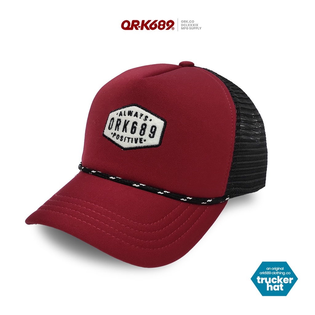 Topi pria keren distro jaring  snapback ork689 Alpostiv Maroon