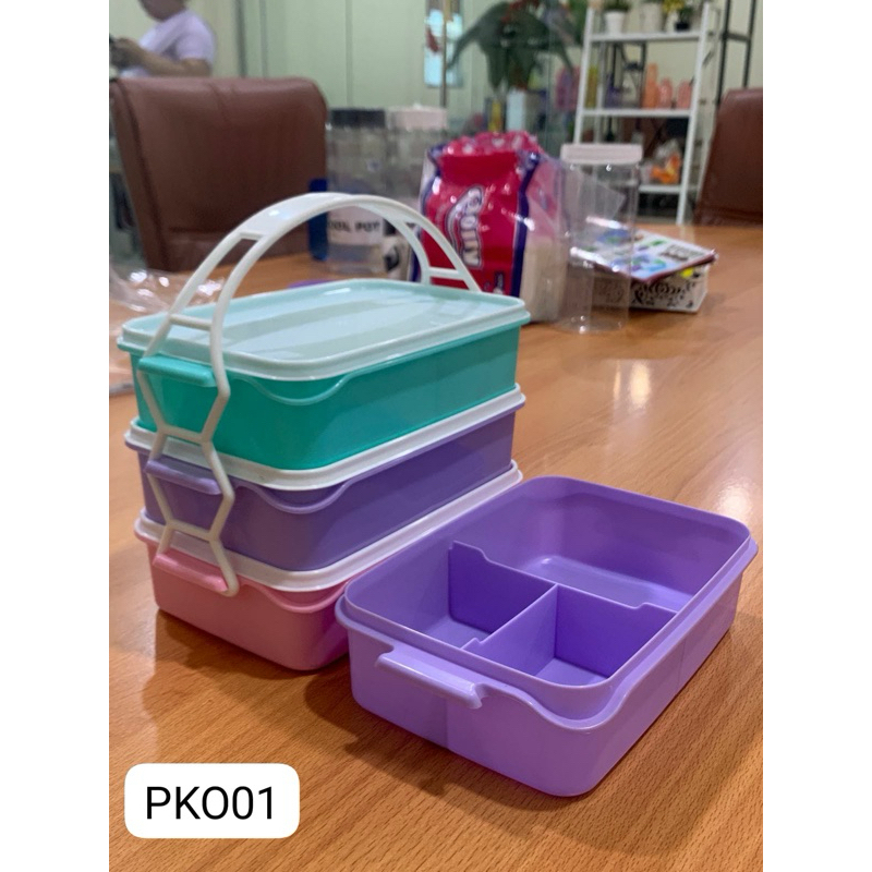 Rantang Susun 3 Plastik 3 Sekat | Rantang Plastik 3 Susun
