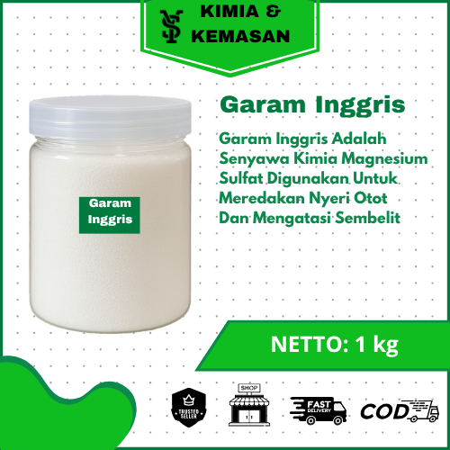 

Garam Inggris / Epsom Salt / MgSO4 / Magnesium Sulfat (1kg)