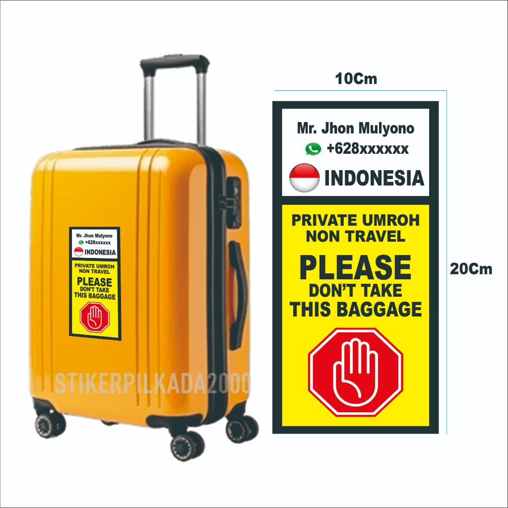 

STIKER VINYL TEMPELAN KOPER / PENANDA KOPER / UMRAH / HAJI / TOUR TRAVEL