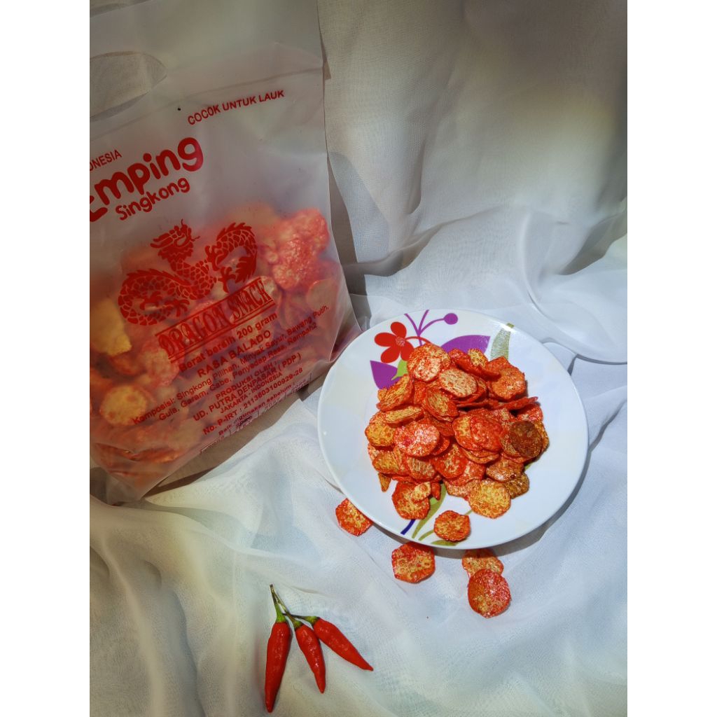 

Dragon Snack Emping Singkong Rasa Balado 200gr / Snack Gurih Pedas / Cemilan Nusantara