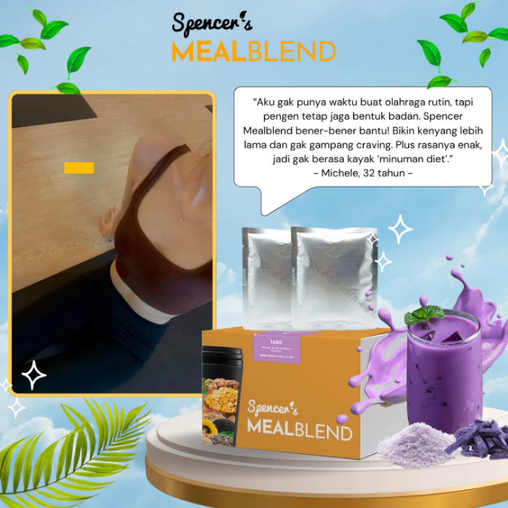 

SPENCER Meal Blend Rasa Blueberry - Meal Replacement Protein Shake Untuk Diet