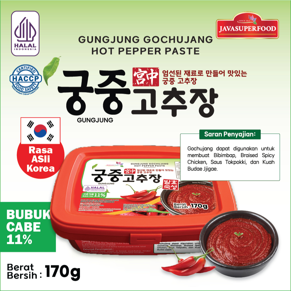 

HALAL GUNGJUNG GOCHUJANG HOT PEPPER TASTE 170GR / PASTA CABAI PEDAS KOREA