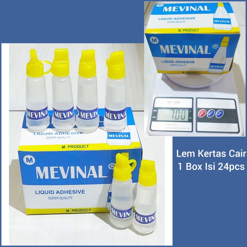 

lem Kertas Cair Mevinal ( 1 Box isi 24Biji )