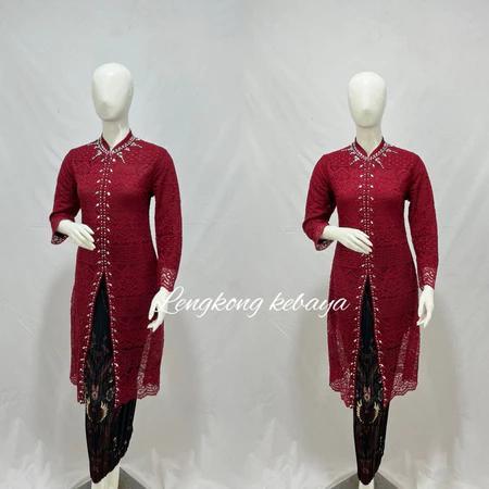 kebaya sanghai brokat payet/kebaya brokat Payet/kebaya Tunik brokat/kebaya kondongan -